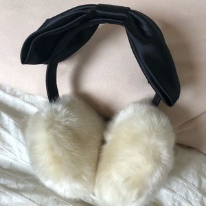 Kate Spade earmuffs with black satin bow